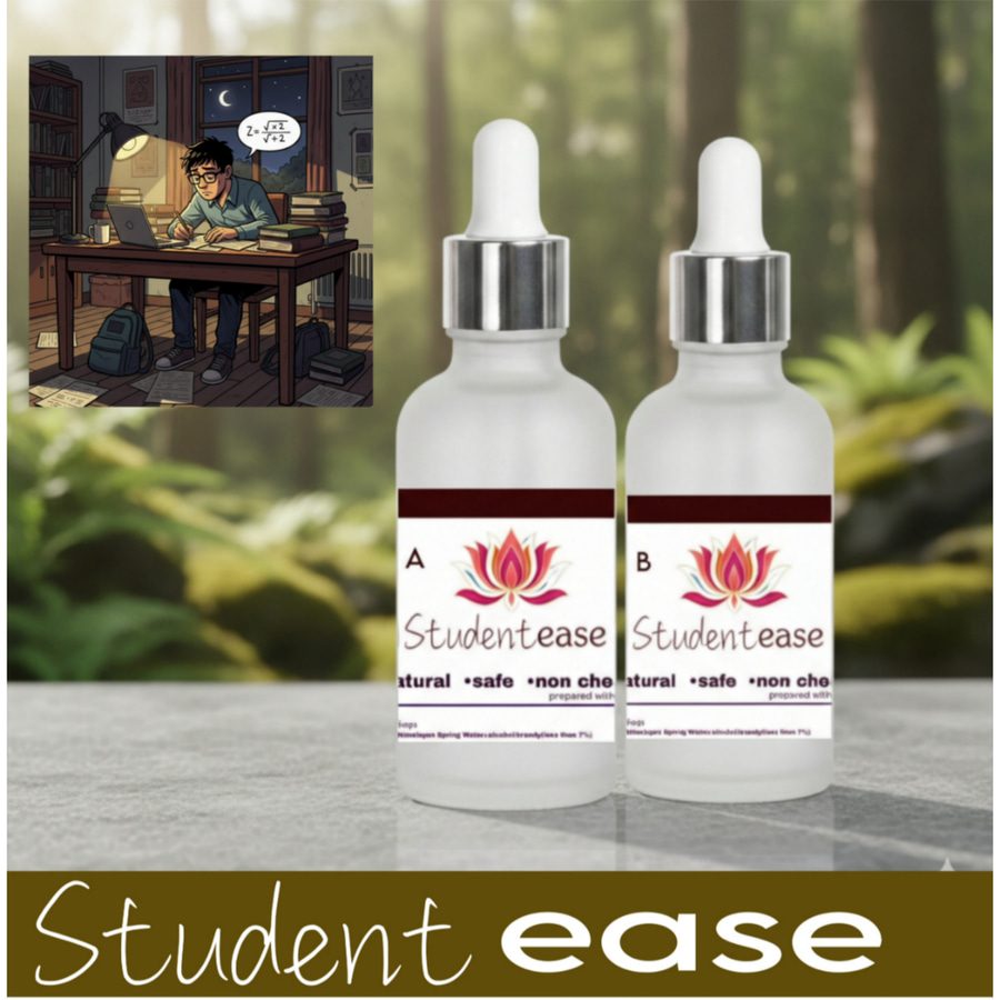 Student Ease flower remedy bottles